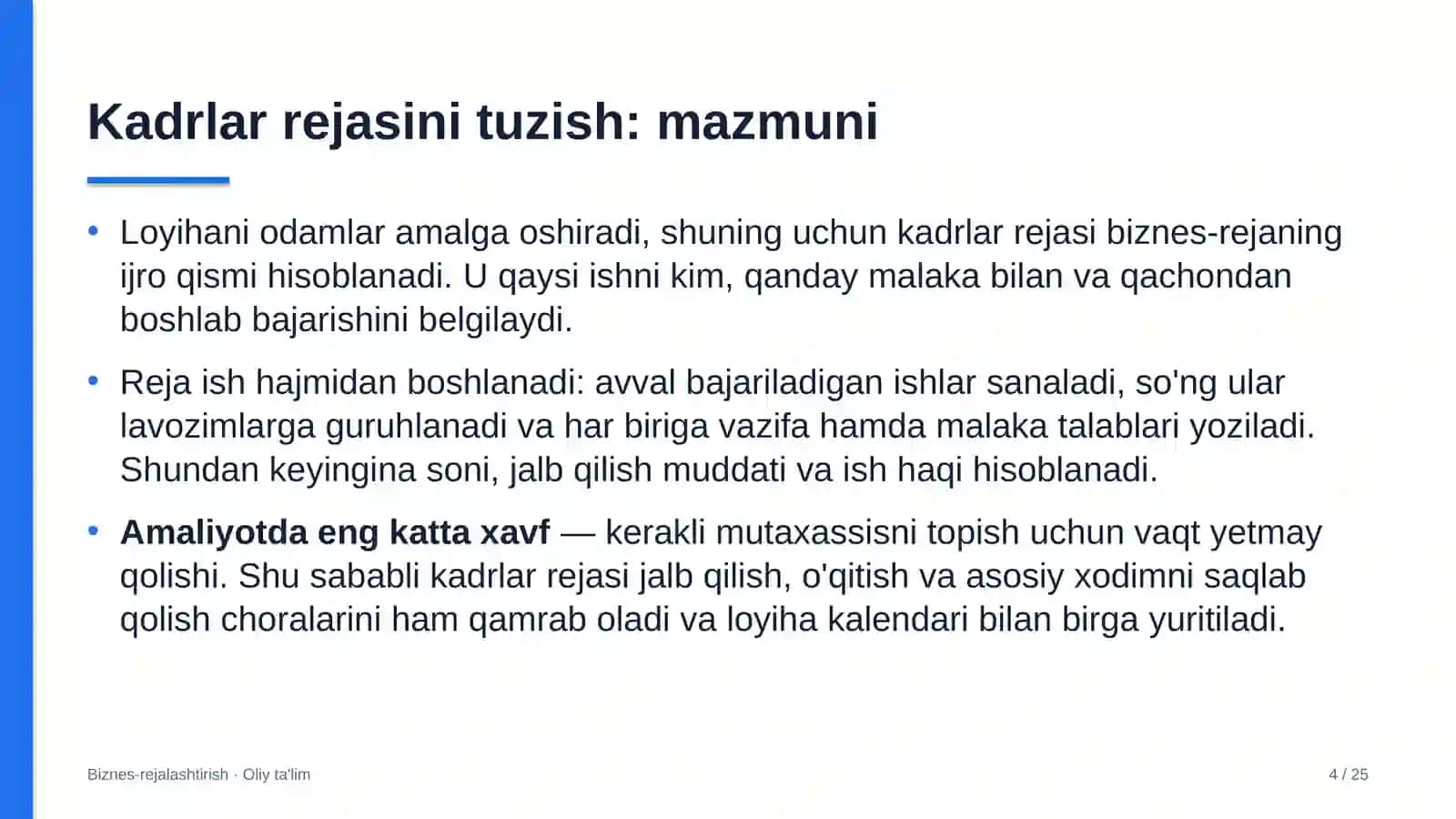 pul o'tkazmalari tizimlarida kadrlar rejasini tuzish 1152 4