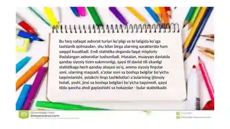 Statistik natijalarni pedagogik jarayonda talqin qilish 4