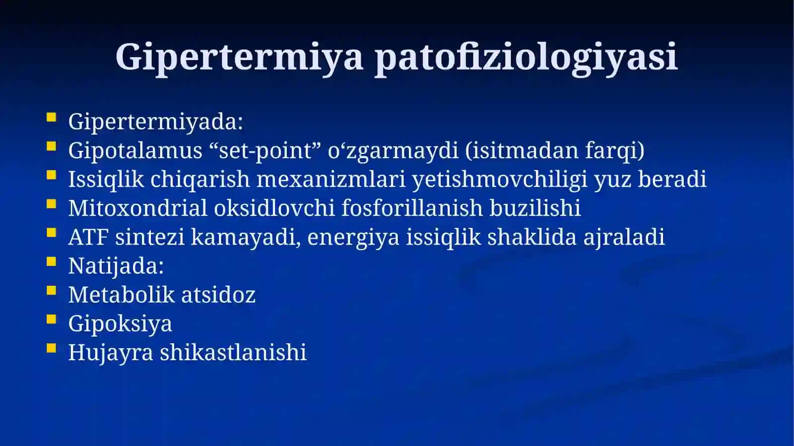 Gipertermiya sindromi va uni davolashda ishlatiladigan dori vositalari 4