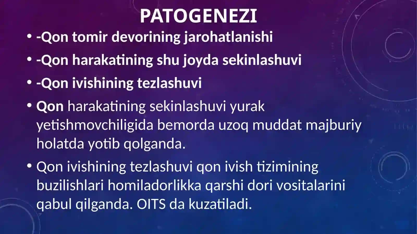 O'PKA ARTERIYASI TROMBOEMBOLIYASI ZAMONAVIY TEKSHIRISH USULLARI TEZ TIBBIY YORDAM. 4