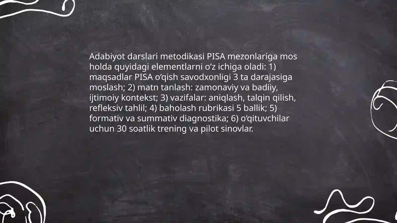 Ona tili va adabiyot darslari samaradorligini xalqaro baholash dasturi(PISA)asosida oshirish 4