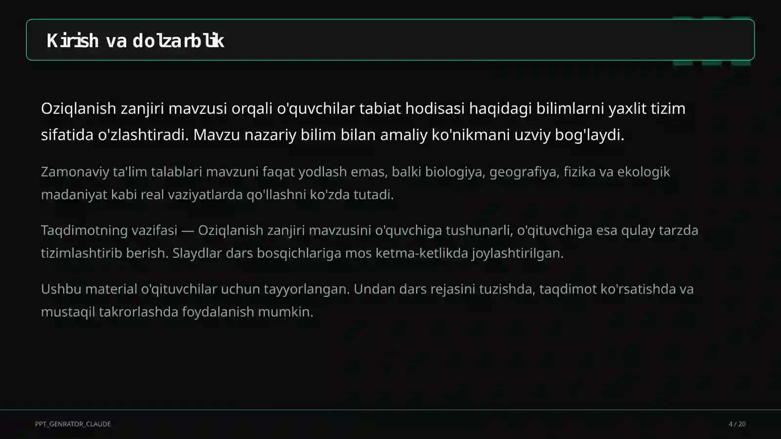 Oziqlanish zanjiri (3-sinf) 4