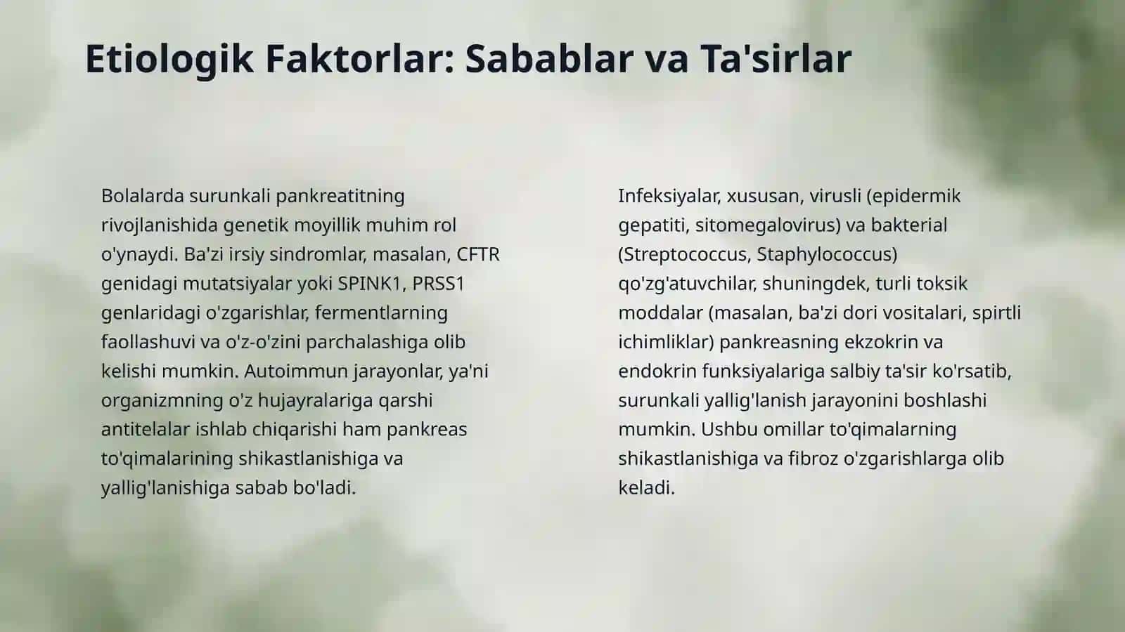Bolalarda surunkali pankreatit. 4