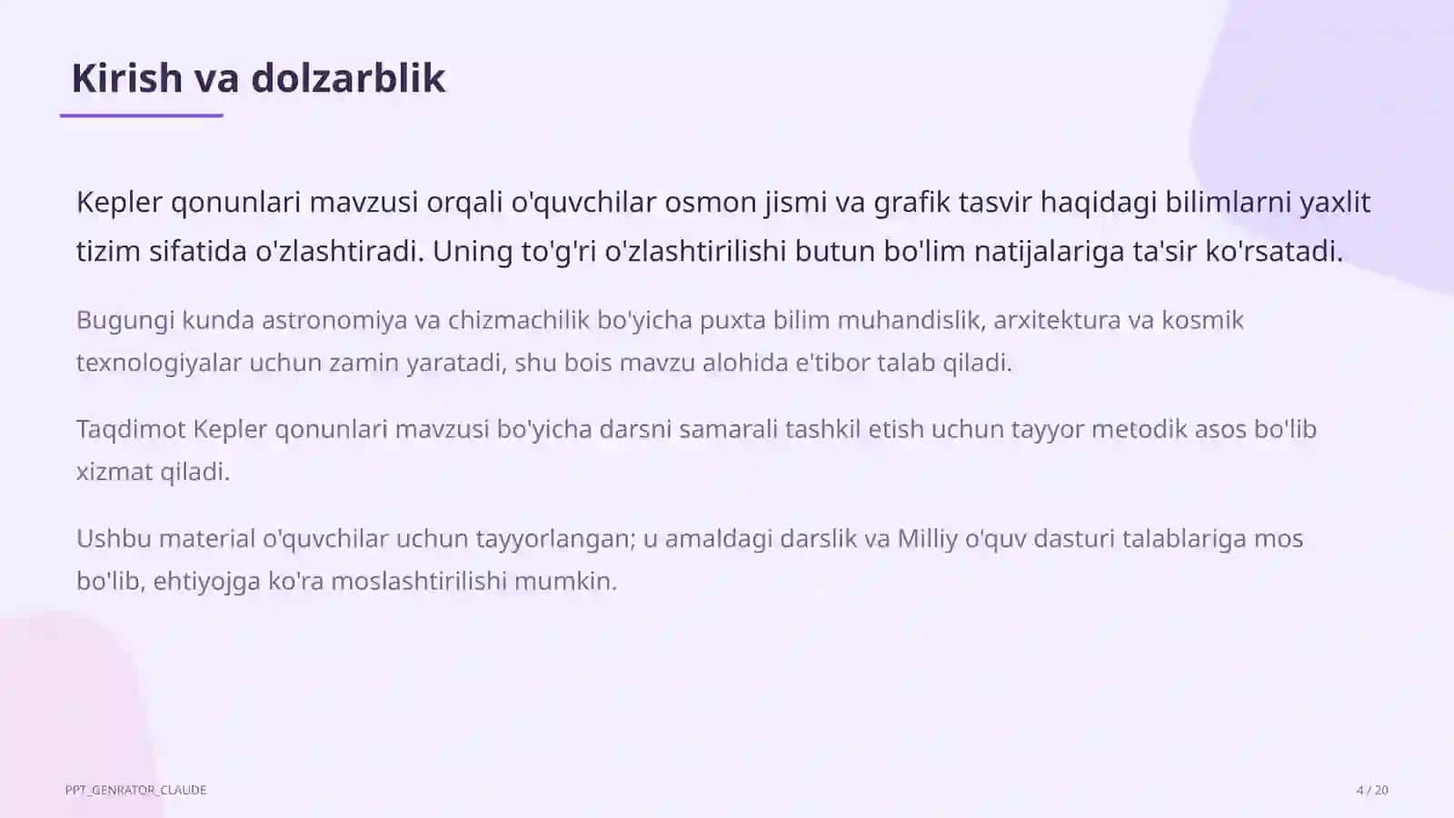 Kepler qonunlari (10-sinf) 4