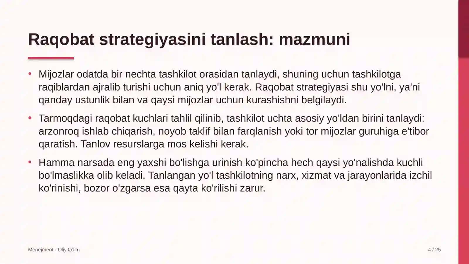 uy joy kommunal xo'jaligida raqobat strategiyasini tanlash 8854 4