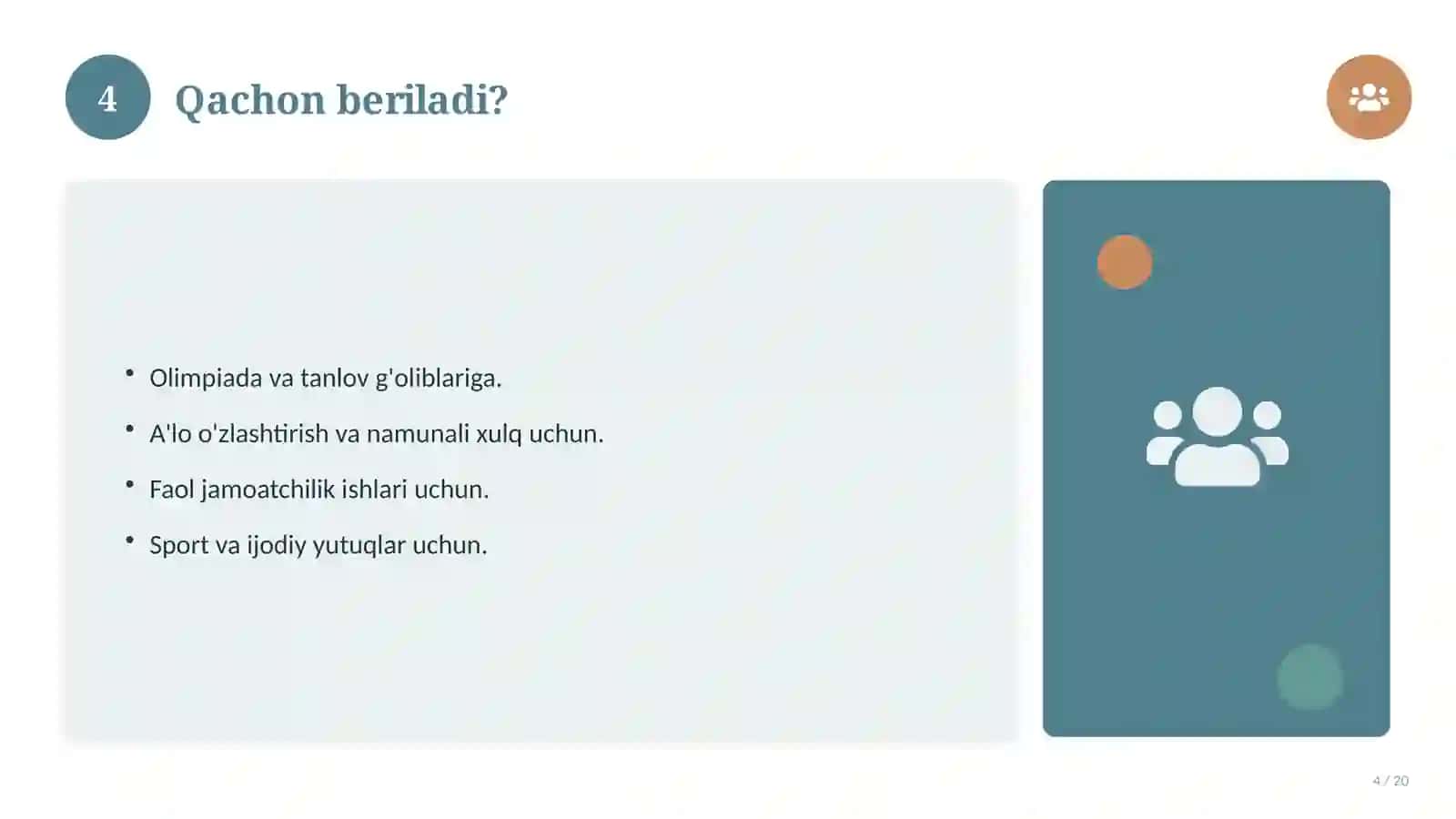 Faxriy yorliq o'qituvchilar uchun 4