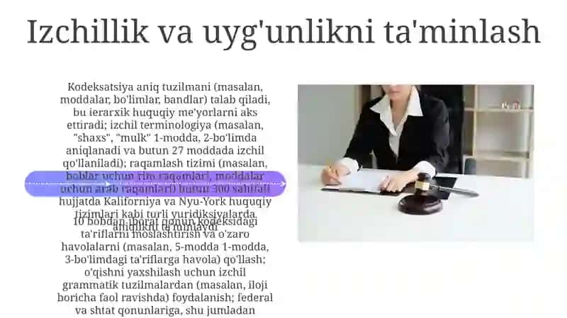 Normativ-huquqiy hujjatlarini kodifikatsiya usulidati zimlashtirishning yuridik texnikasi 4