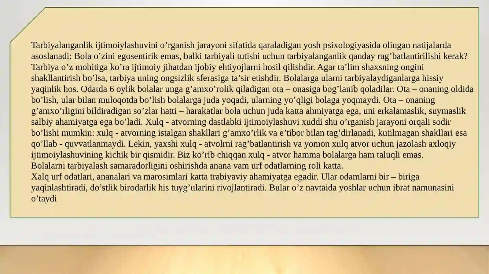 Ta’lim psixologiyasi va tarbiya psixologiyasi 4