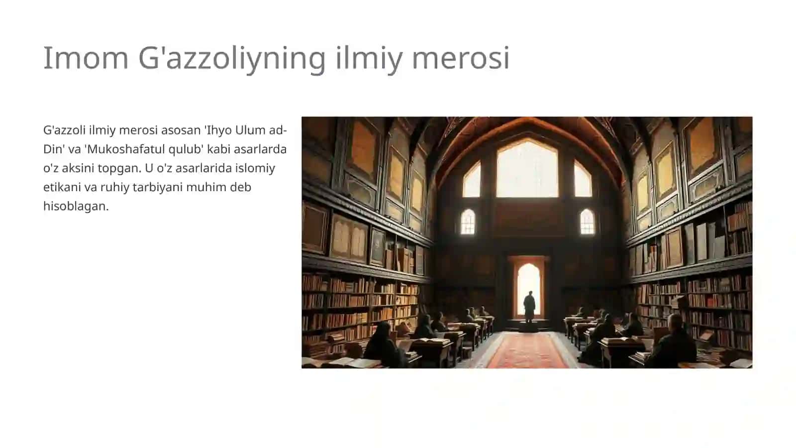 Imom G'azzoliyning "Mukoshafatul qulub" asari 4