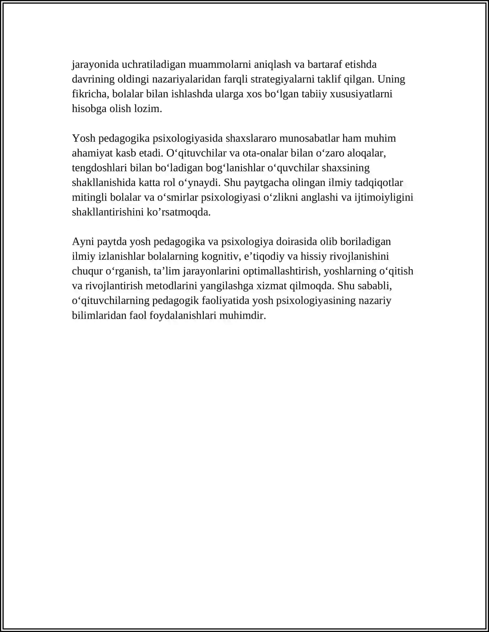Yosh Pedagogika Psixologiyasi 4