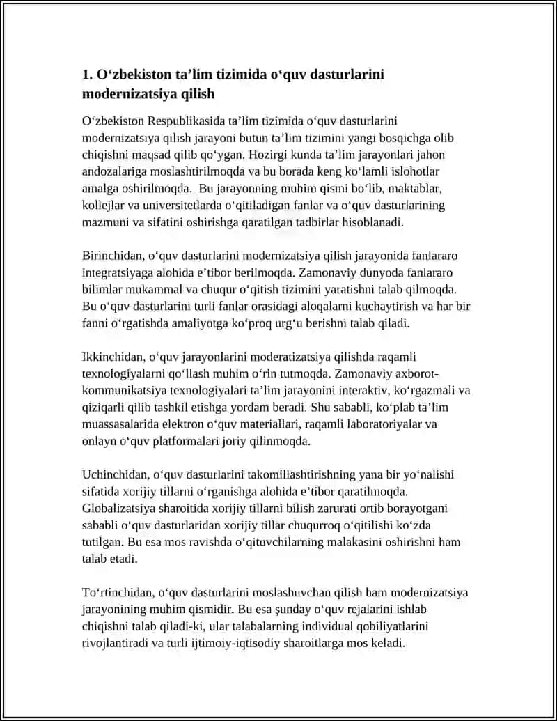 OʻZBEKISTON RESPUBLIKASI TAʼLIM TIZIMIDA MODERNIZATSIYA JARAYONLARI 4