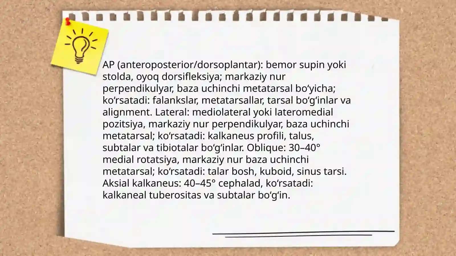 Oyoq suyaklarining rentgenoanatomiyasi 4