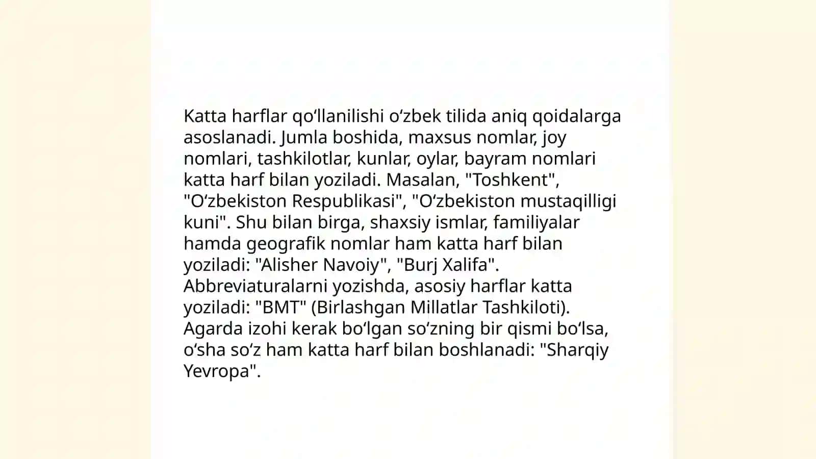 Harflarning yozilishi 4