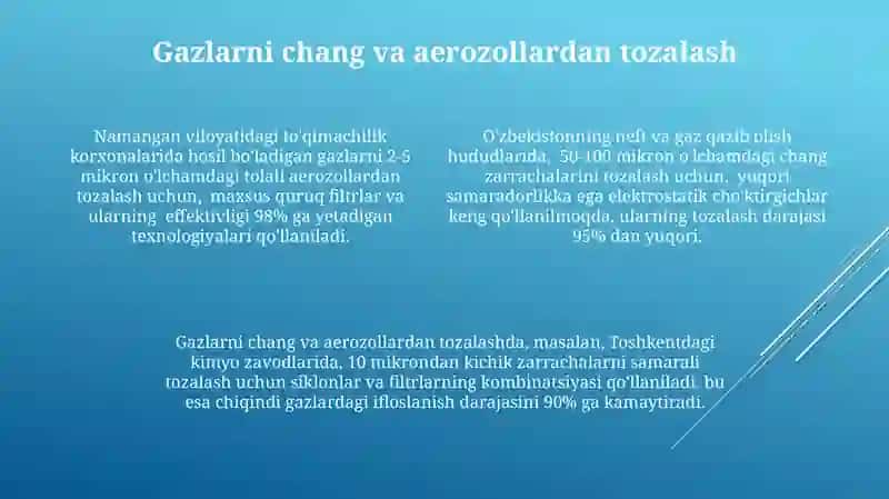 Gaz tozalash texnologiyalari 4