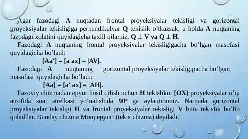 Ortogonal proyeksiyalash 4