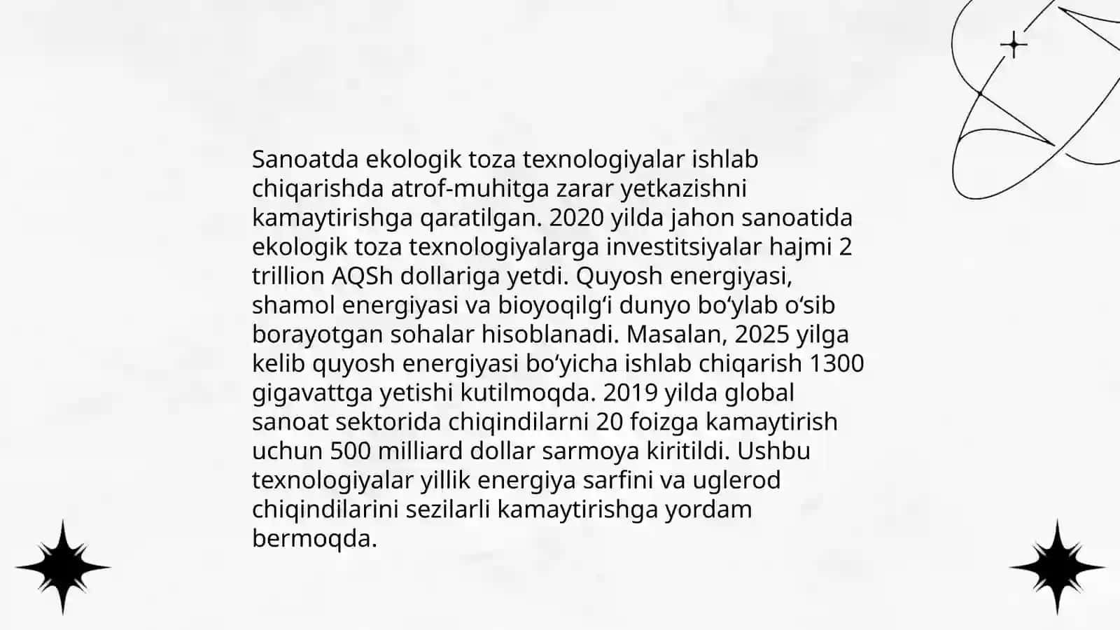 Qishloq xoʻjaligi va sanoat sohasida oʻzgariwlar 4