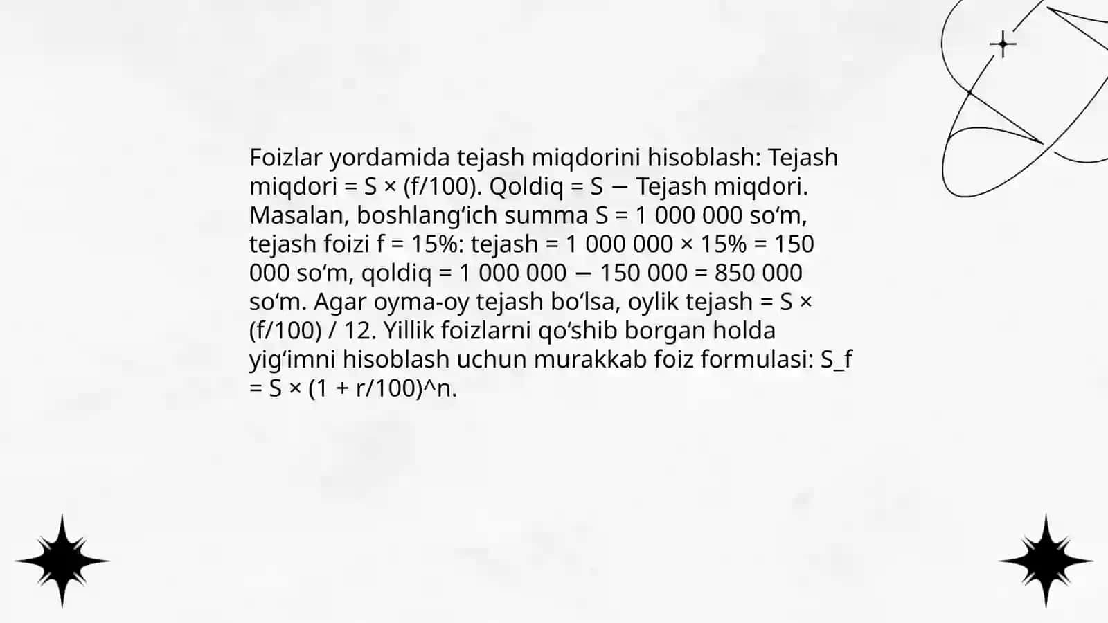 Sonlar orqali tejamkorlik 4