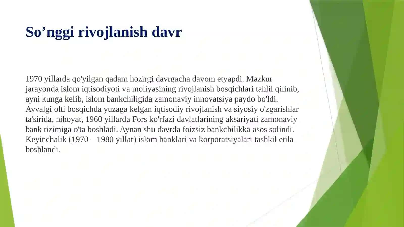 Mamlakatimizda islom moliya bozorini rivojlantirish borasida qilinayotgan ishlar 4