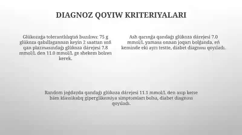 Qantli diabet simptomatologiyasi,diagnostik kriteryalar 4