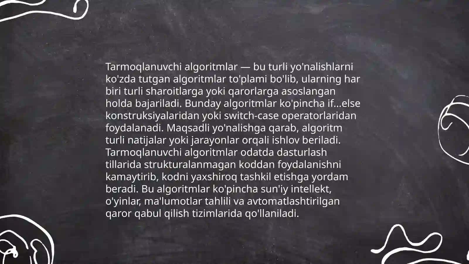 Algoritm turlari va tasvirlash usullari 4