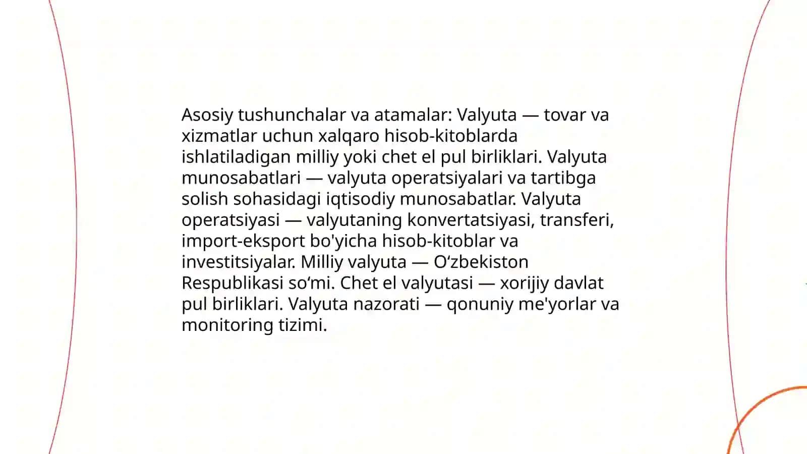 Valyutani tartibga solish tõğrisi Õzbekiston Respublikasi qonuni 4
