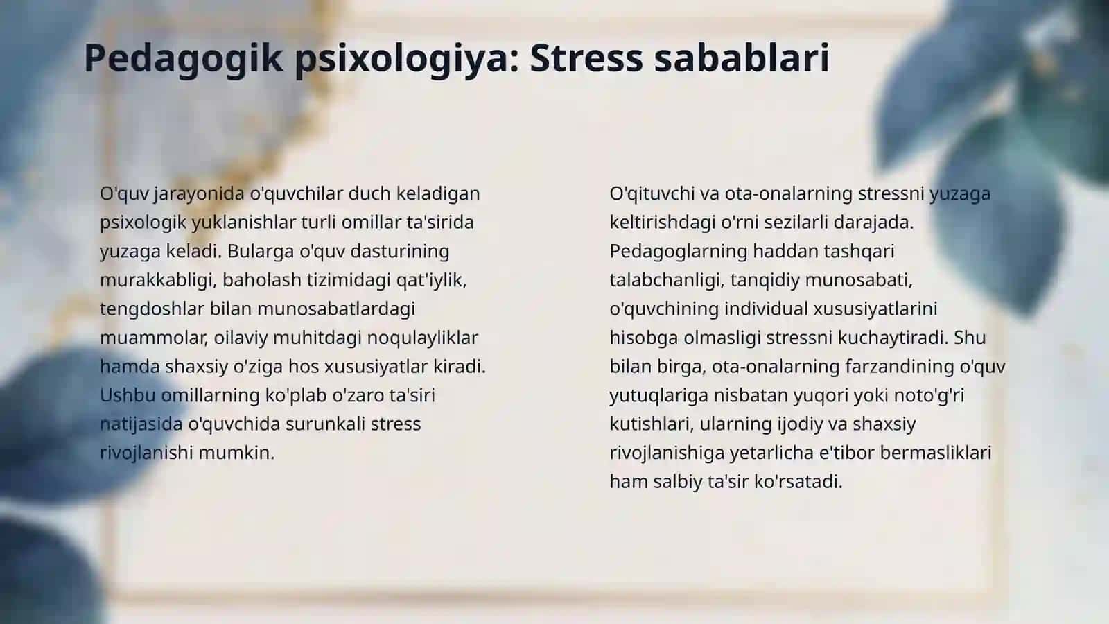 Stresssiz taʼlim -umriboqiy muallim 4