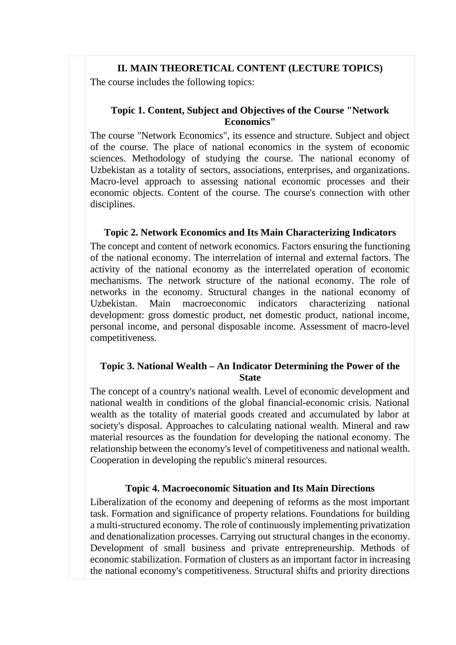 Networks Economics 4