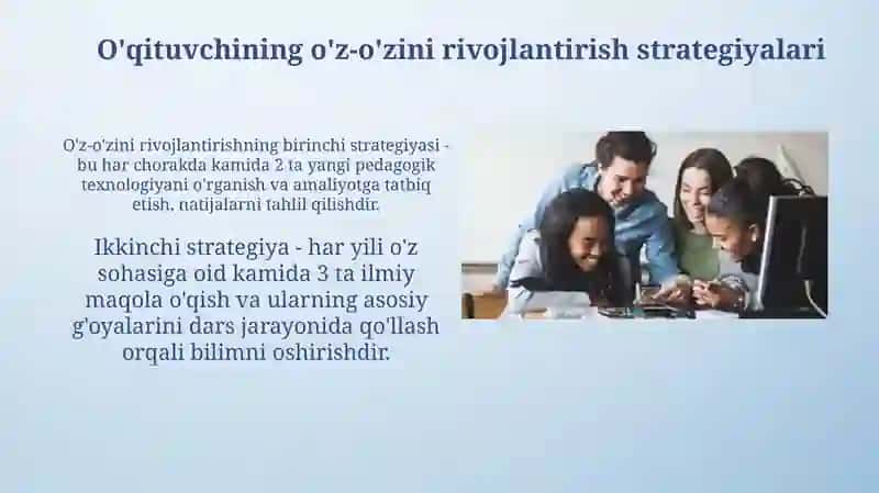 Kasbiy yetuklik va pedagogning o'z-o'zini rivojlantirishi 4