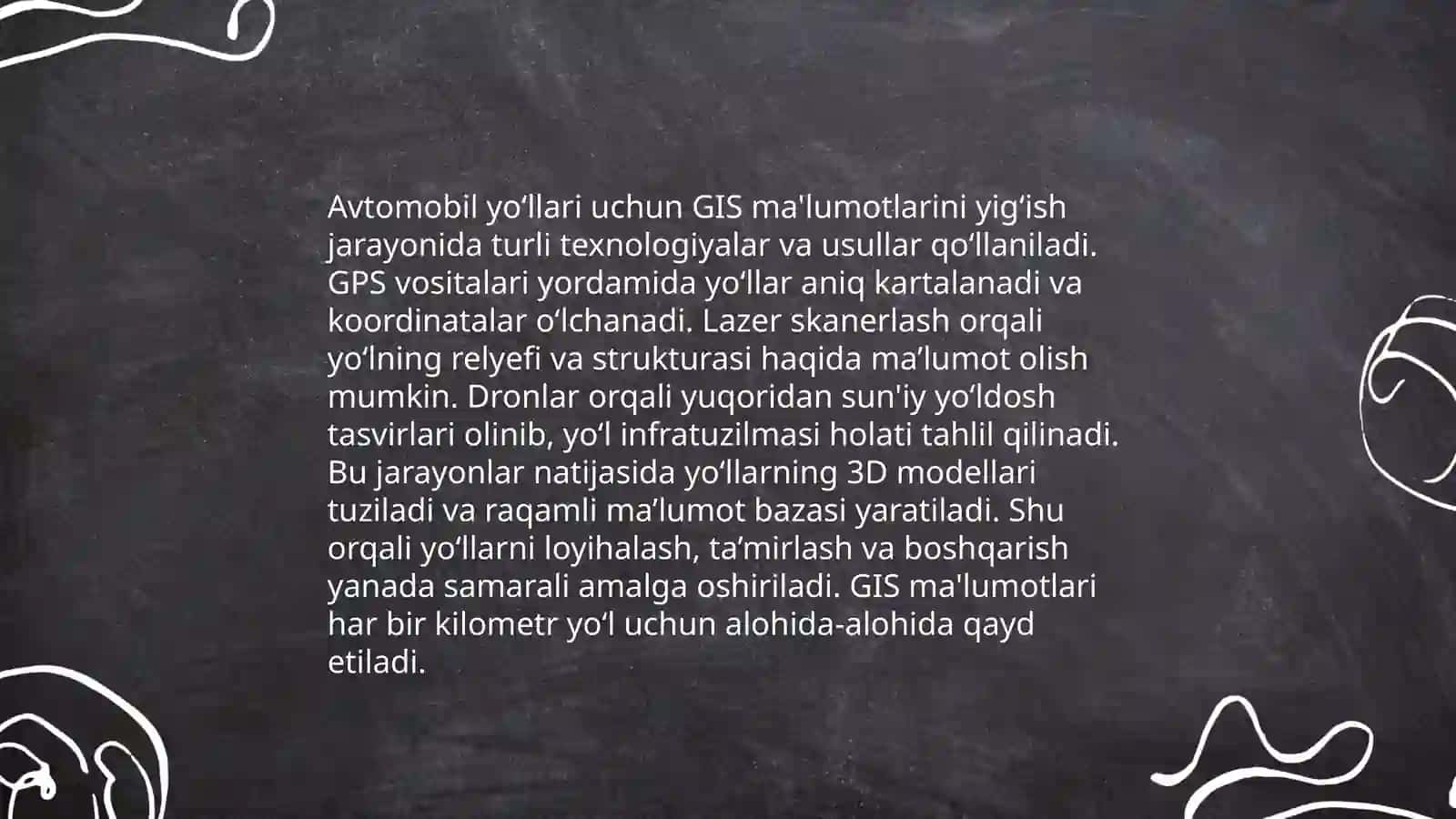 Geoaxborot tizimlar va ularni yo‘l xo‘jaligidagi o‘rni 4