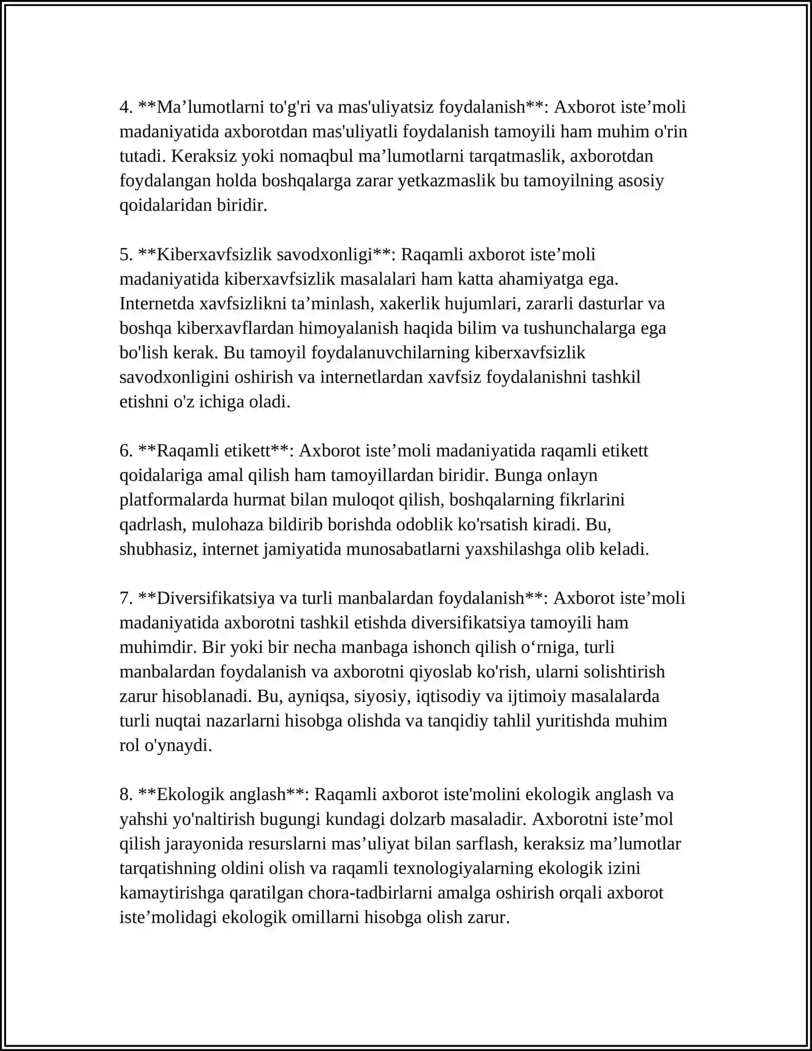 RAQAMLI DAVRDA AHBOROT ISTEʼMOLI MADANIYATI 4