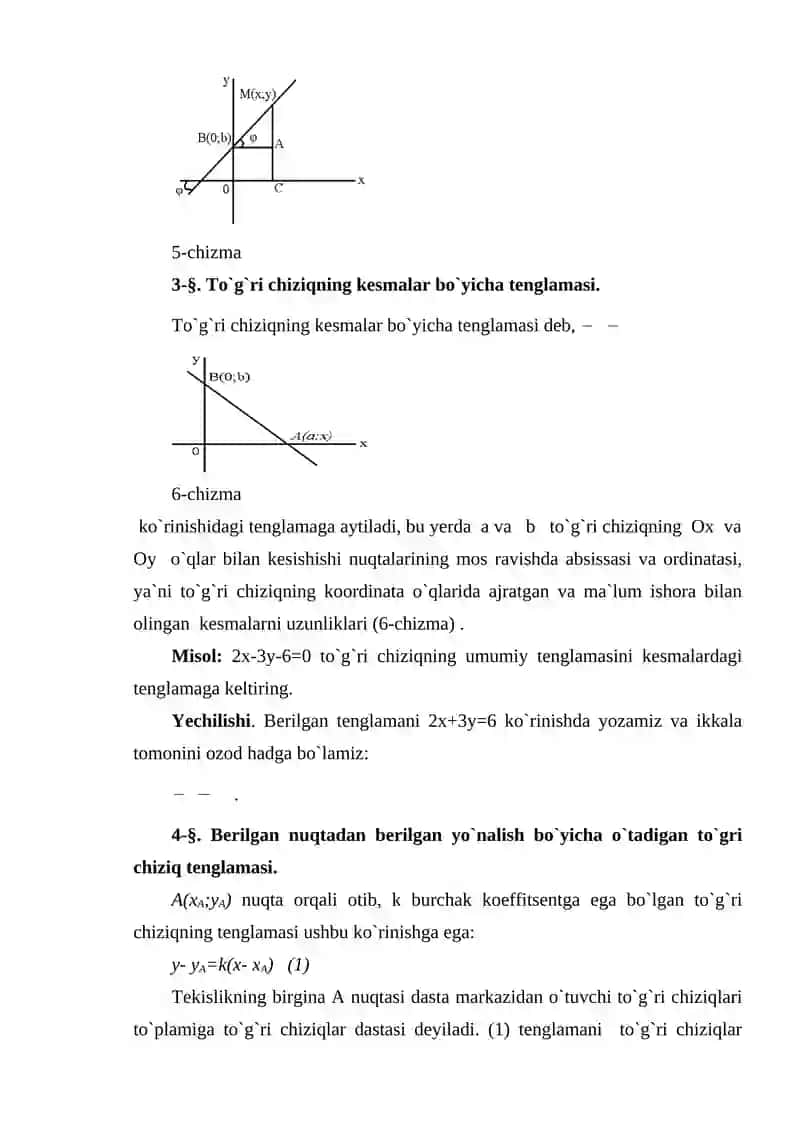 TO'G'RI CHIZIQ VA UNING TENGLAMALARI 4