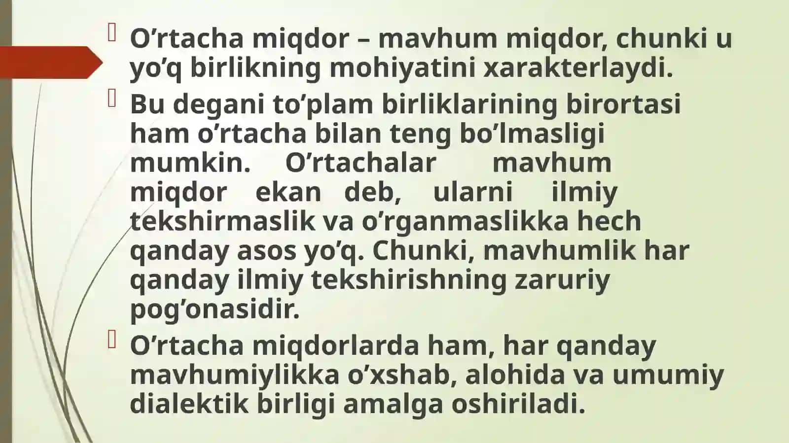 O’rtachamiqdorlar: mohiyati, ahamiyati va tasnifi 4