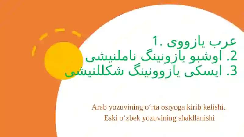 Eski O’zbek yozuvi - ایسکی اوزبیک یازووی 4