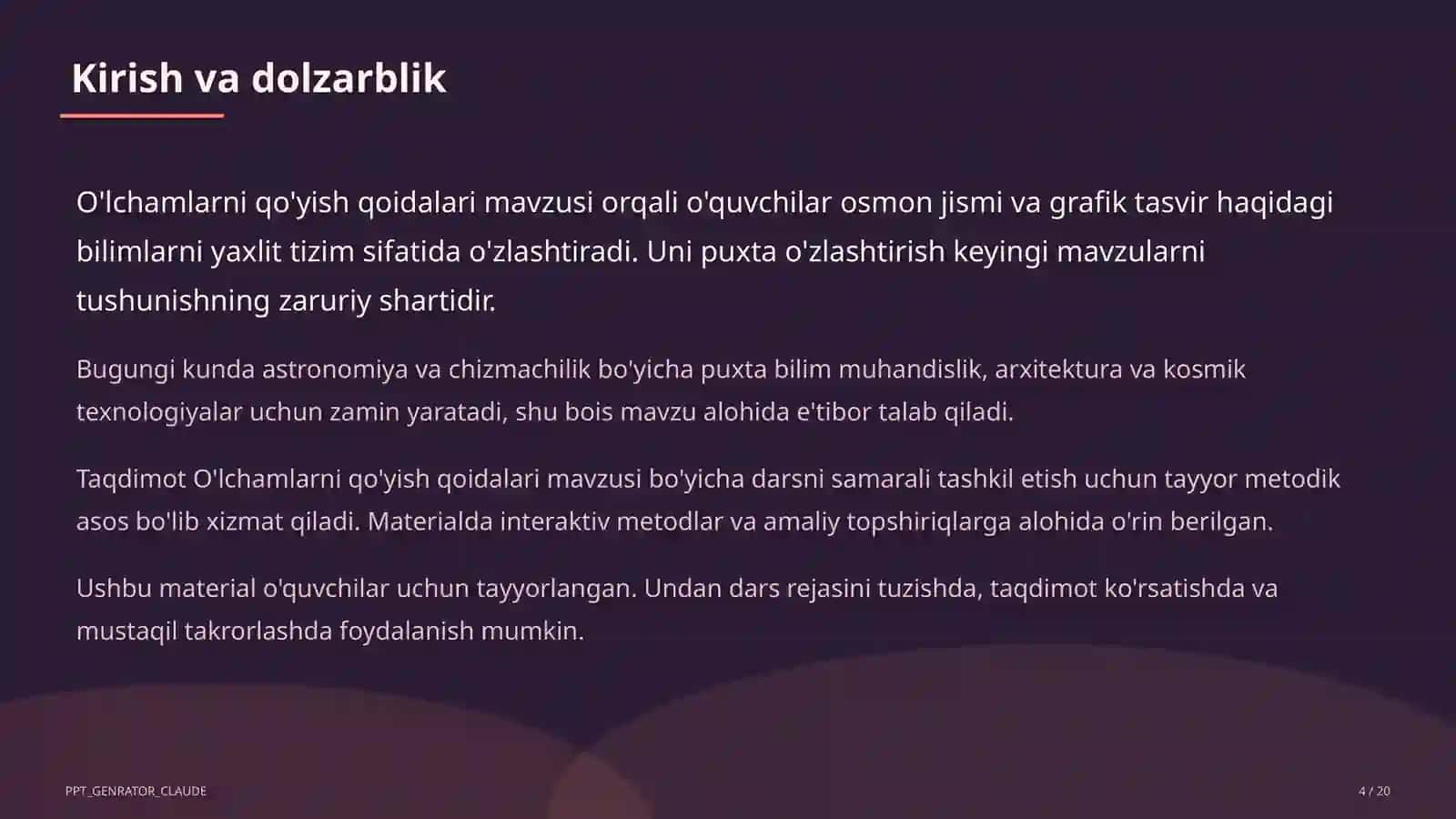 O'lchamlarni qo'yish qoidalari (8-sinf) 4