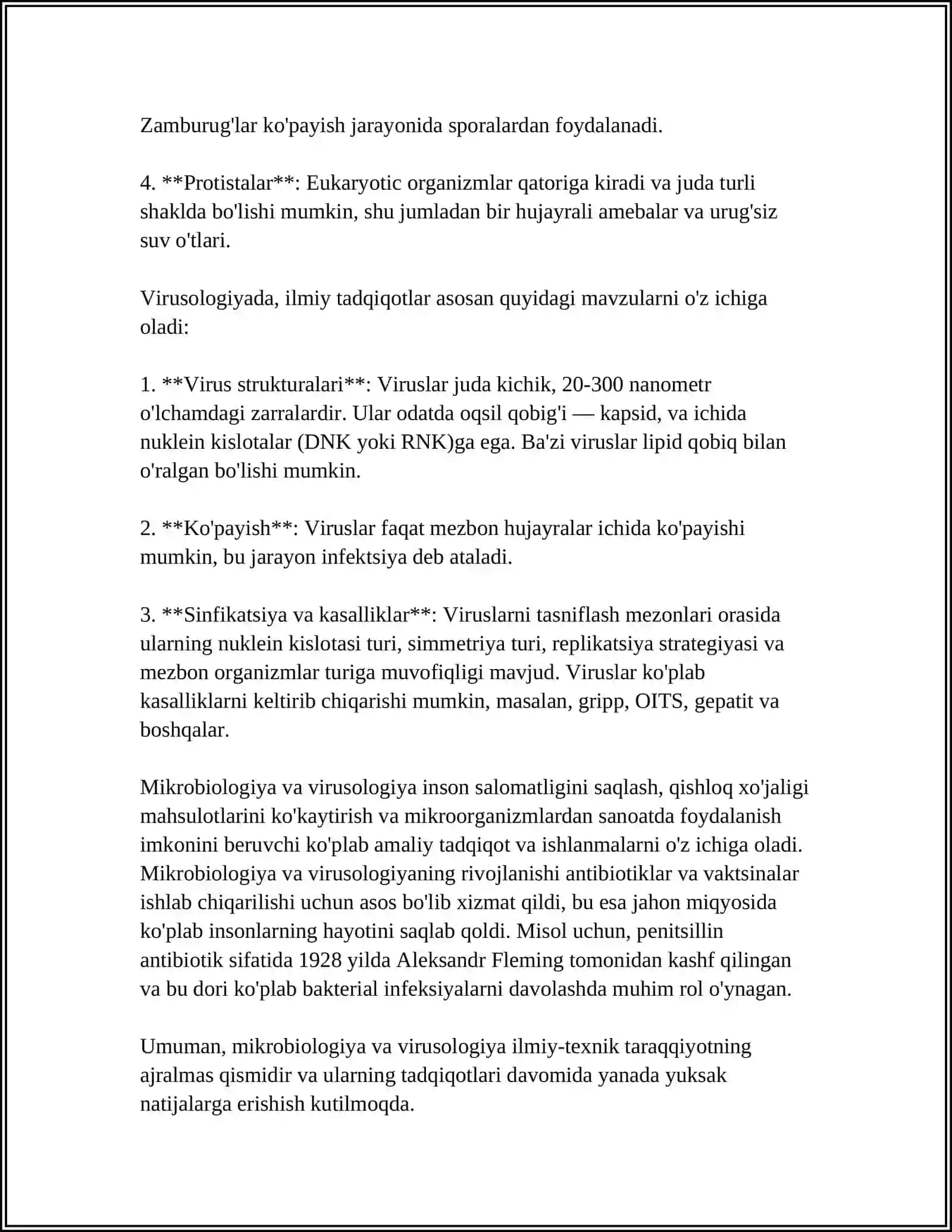 SAYIDOVA MAVLUDA. MIKROBIOLOGIYA VA VIRUSOLOGIYA FANIDAN 4