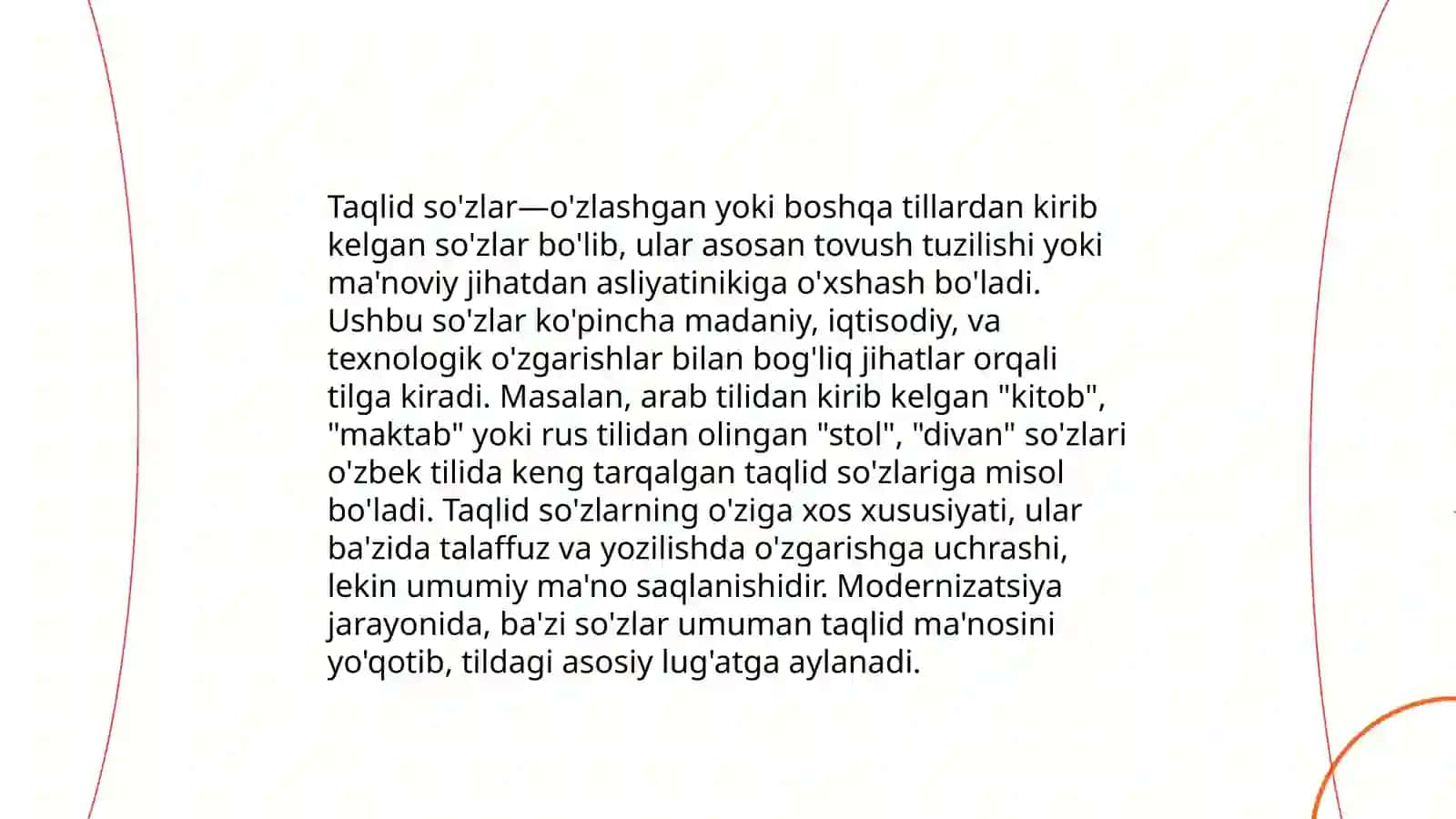 Alohida olingan so'zlarning turlari 4