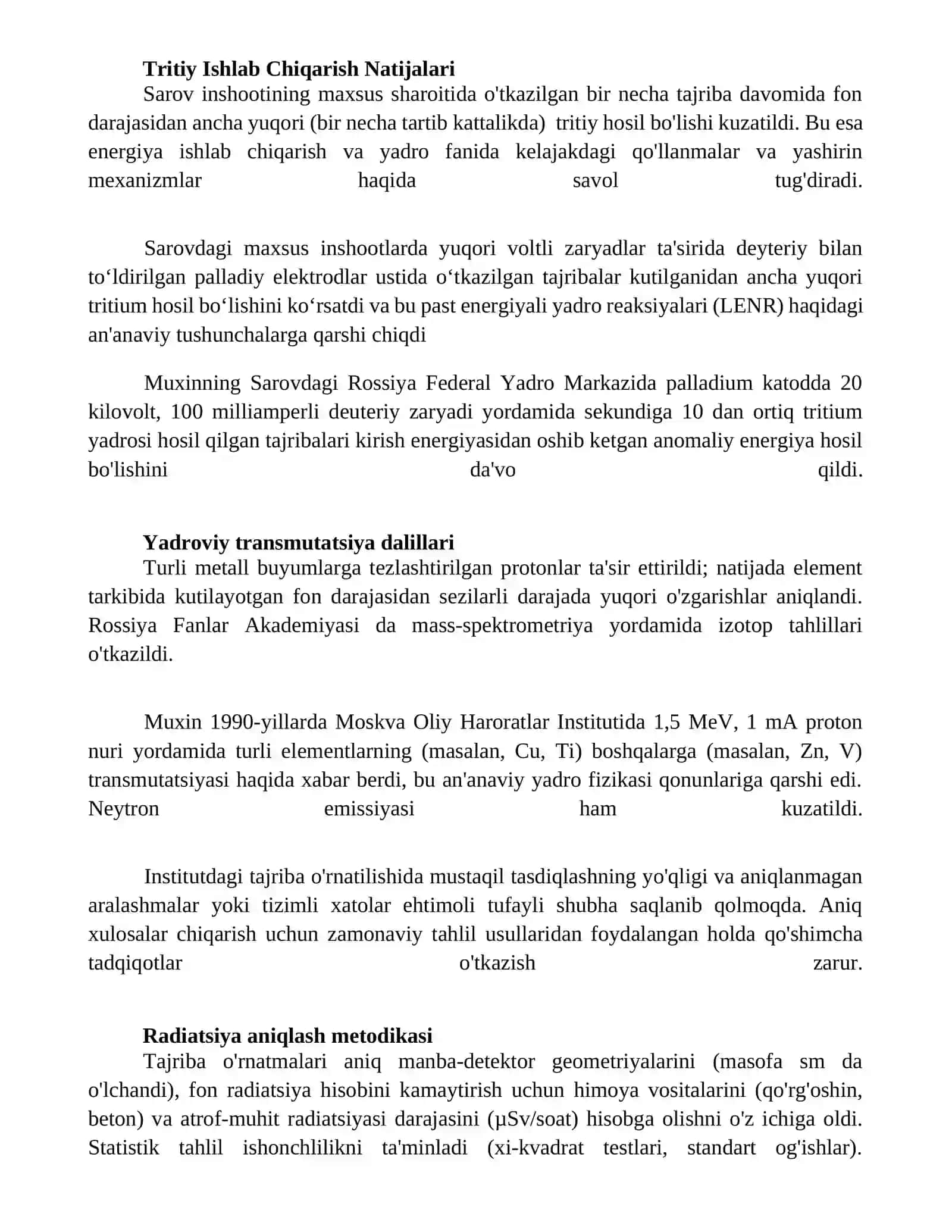 Mavzu: V S Muxinaning ekperementlari 4