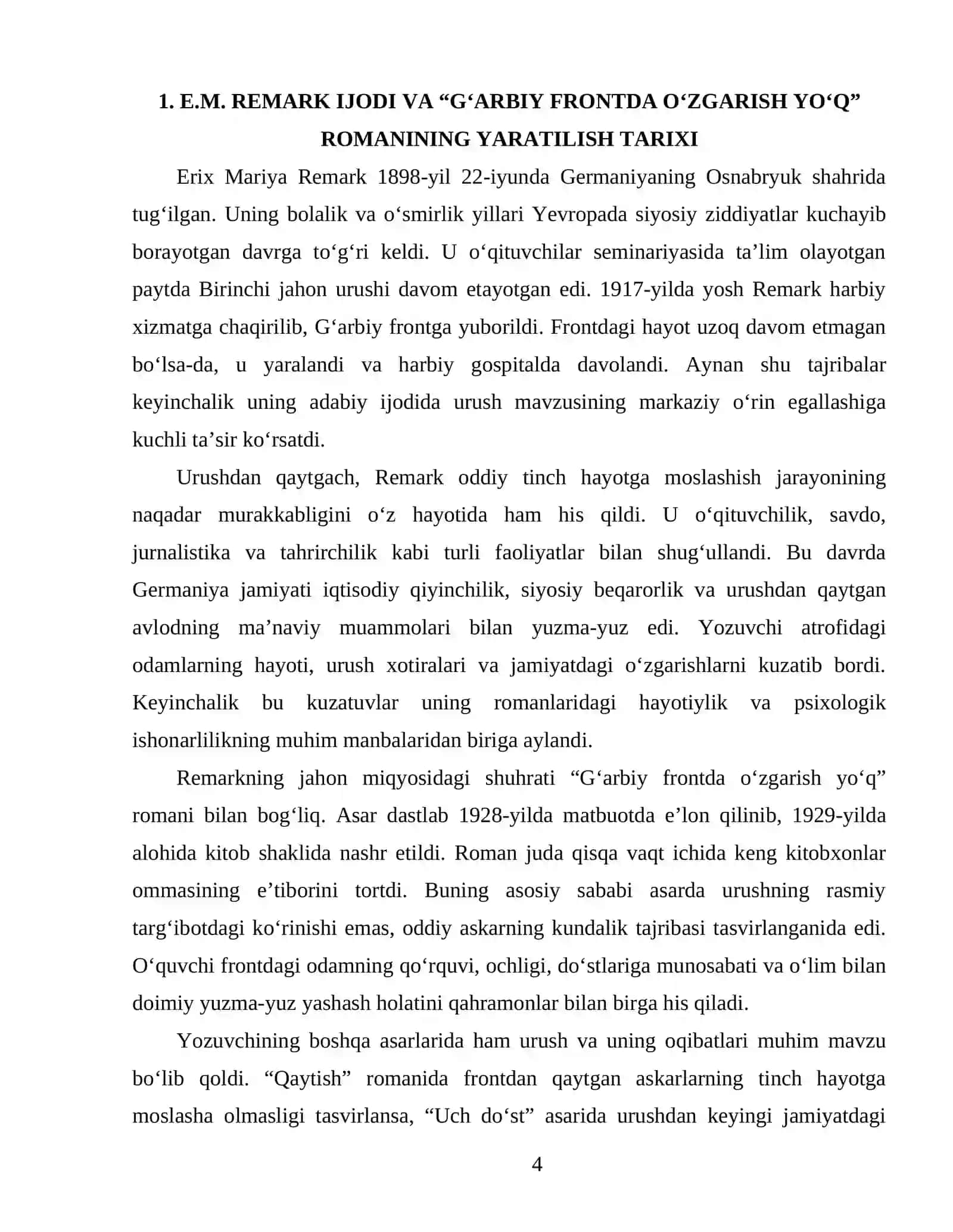 Jahon adabiyoti tarixida urush mavzusi 4