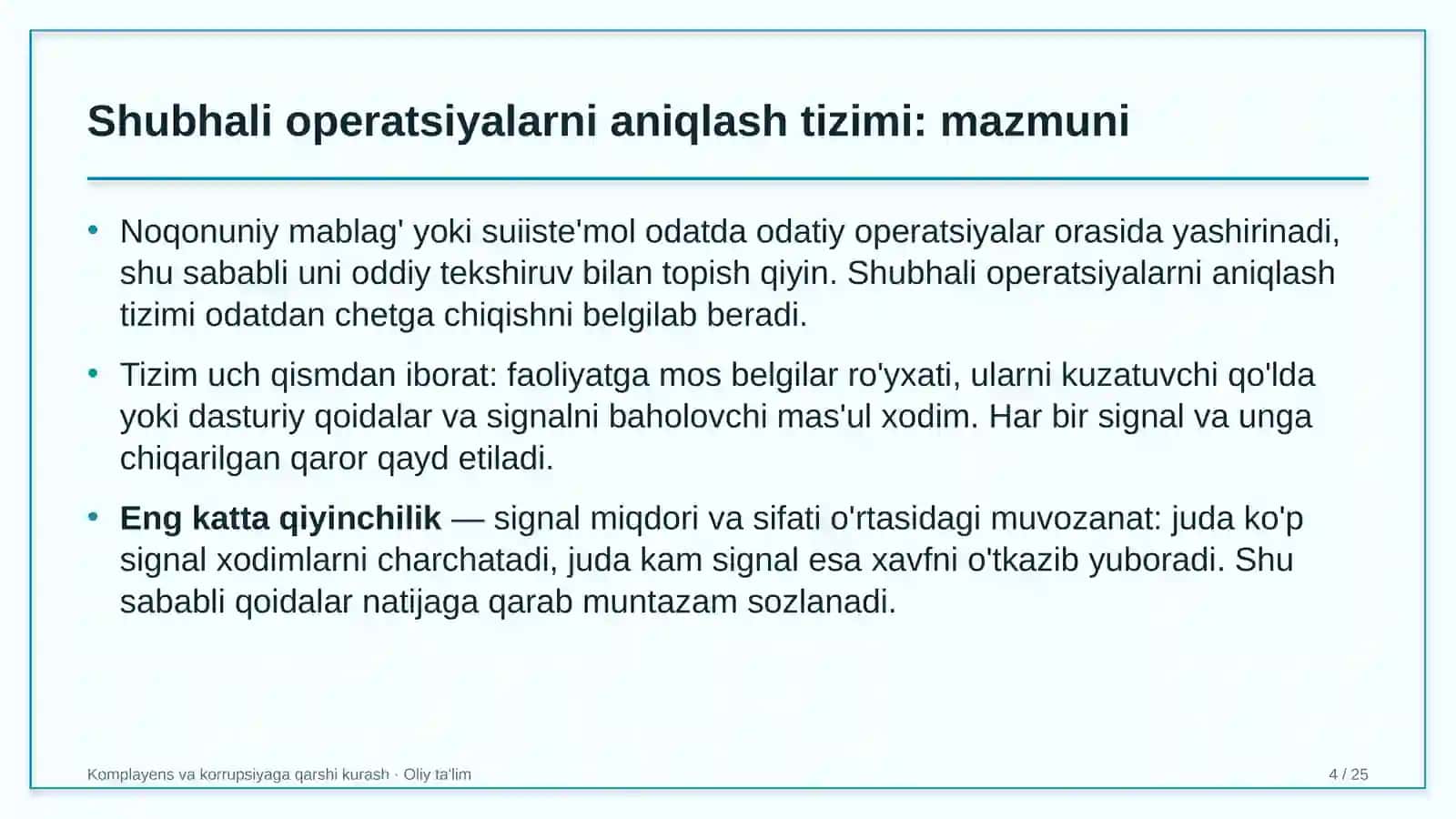 Chorvachilik xo'jaliklarida shubhali operatsiyalarni aniqlash tizimi 4