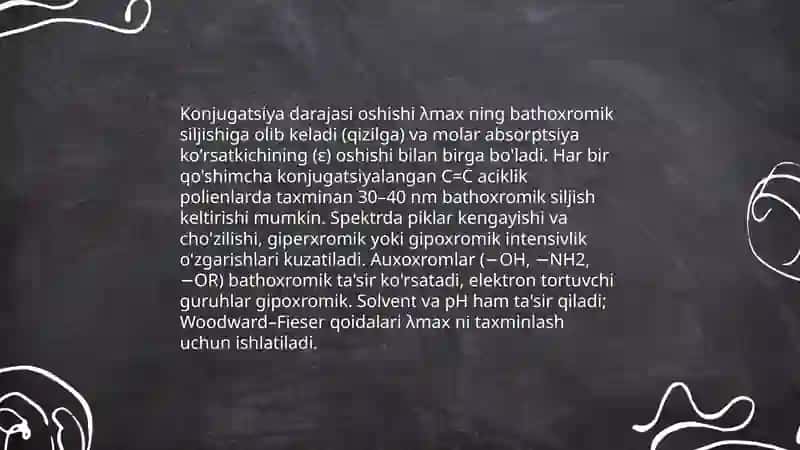 UB Spektroskopiya Organik Brikma Spektrini Olib Tahlil Qilish 4