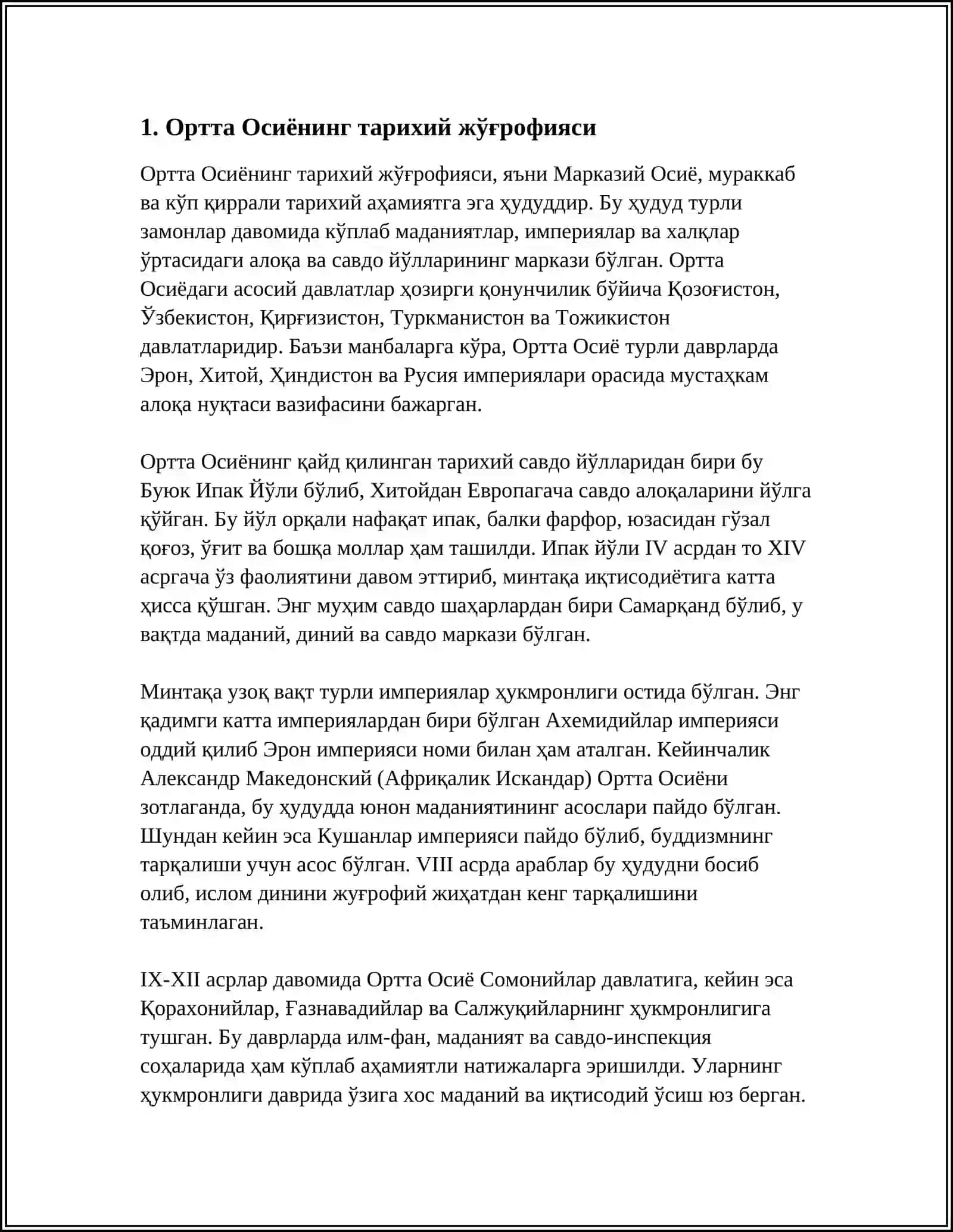 ÕRTA OSIYODA MILLIY HUDUDIY CHEGARALANISHNING ÕTKAZILISHI.ÕZBEKISTON SSR NING TASHKIL TOPILISHI 4