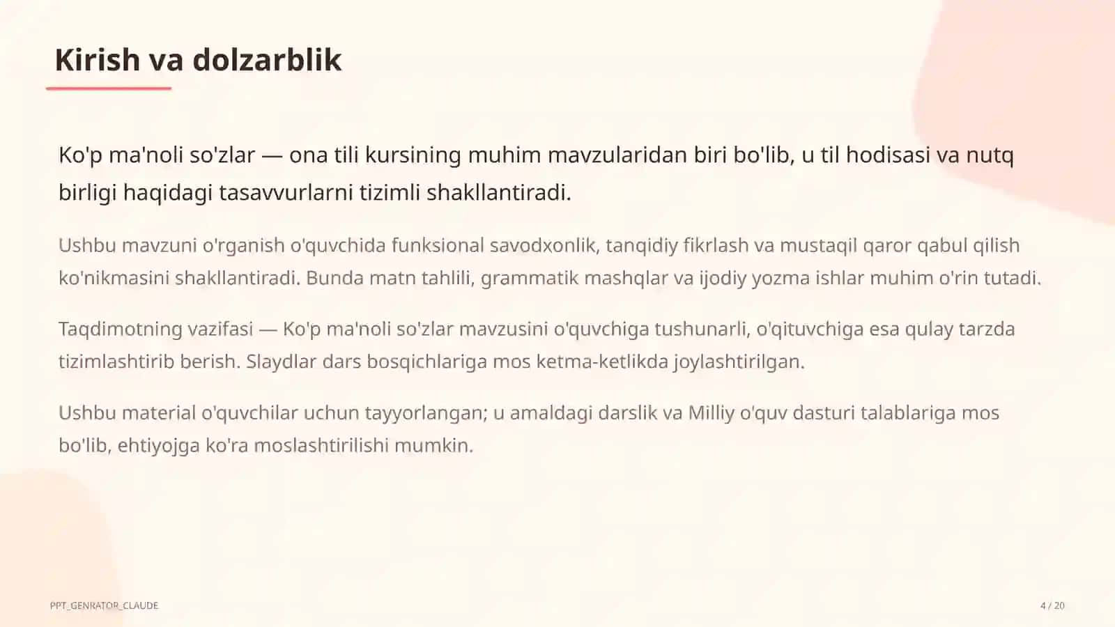 Ko'p ma'noli so'zlar (5-sinf) 4