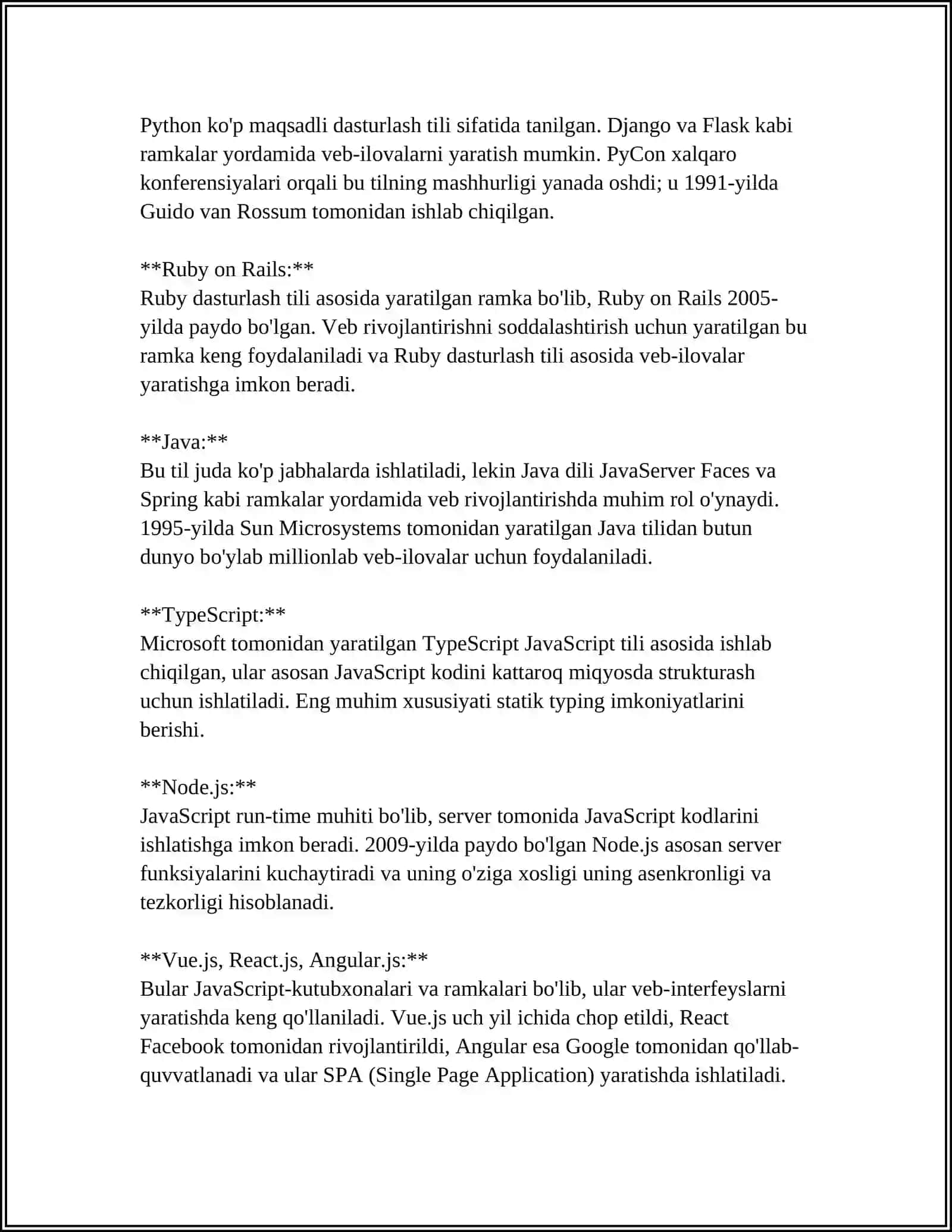 Veb dasturlar 4