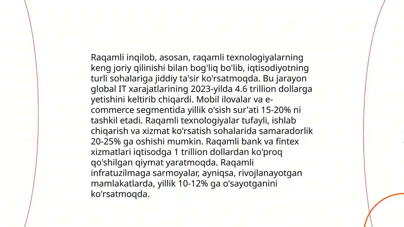 Axborot texnologiyalarining iqtisodiyotni rivojlantirishdagi o‘rni 4
