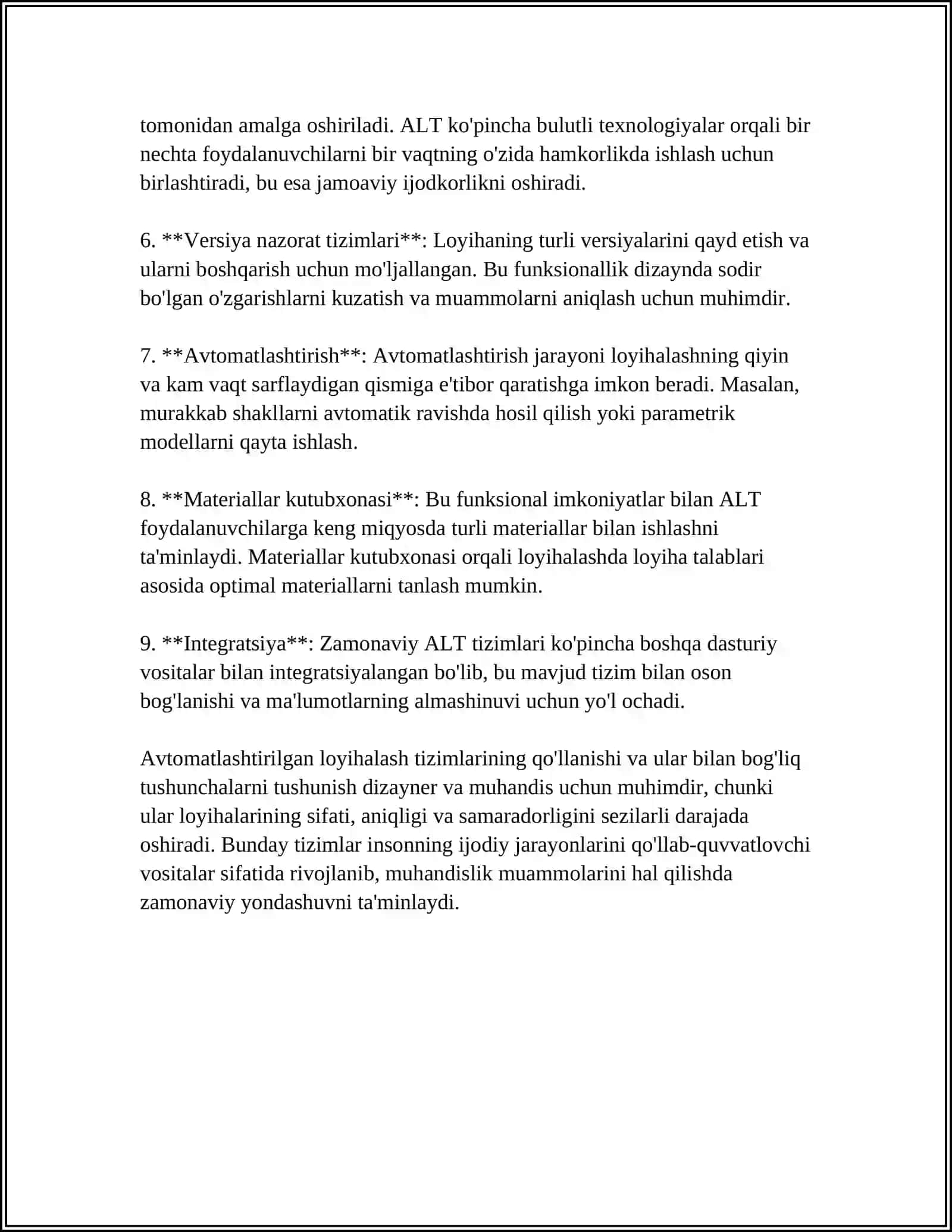AVTOMAYLASHTIRILGAN LOYIHALASH TIZIMI VA UNING FIVOJLANISH BOSQICHLARI 4