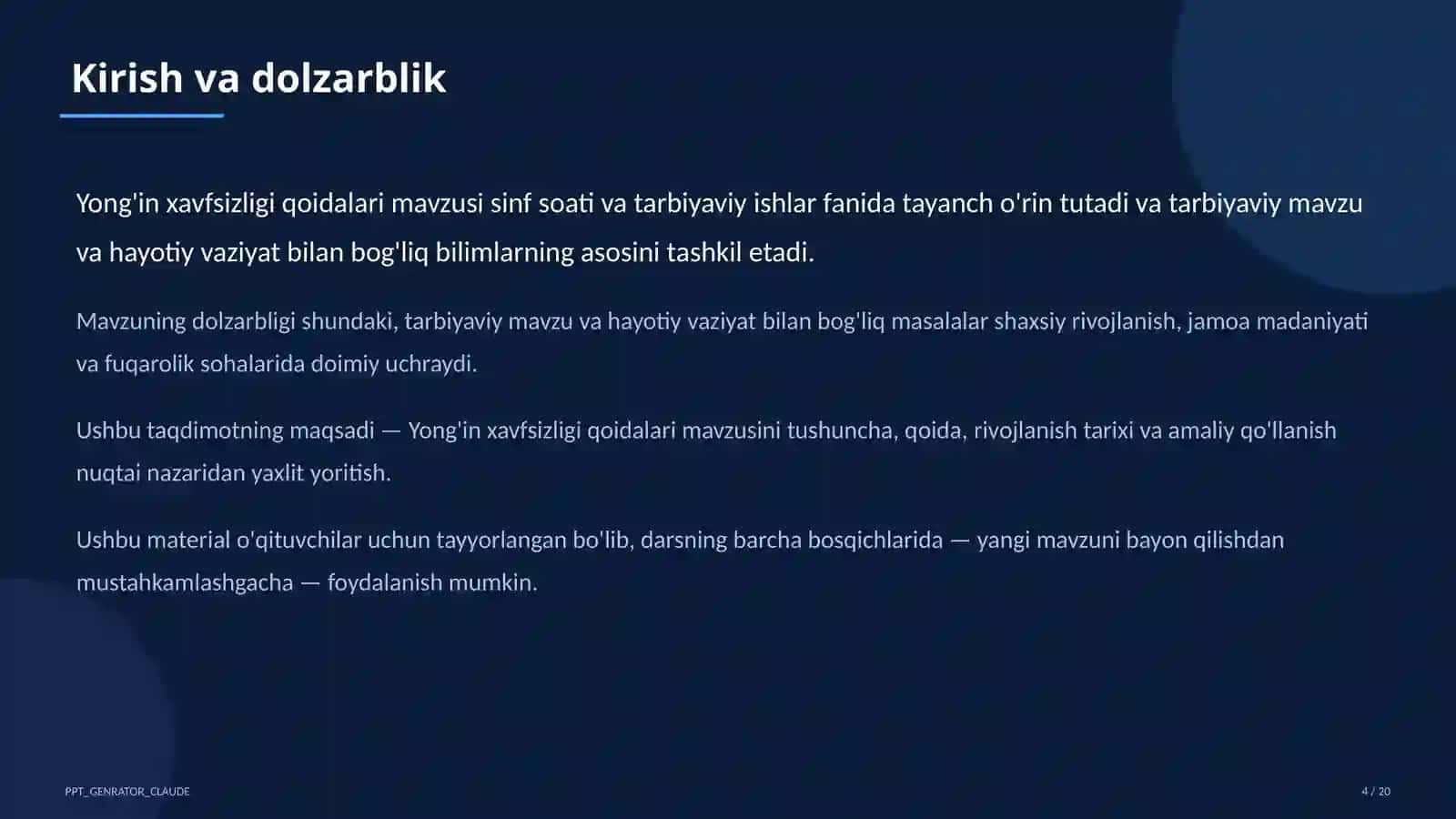 Yong'in xavfsizligi qoidalari 4