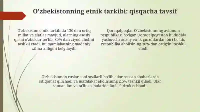 O'zbekistondaetniksiyosatvamillatlararomunosabatlar 4