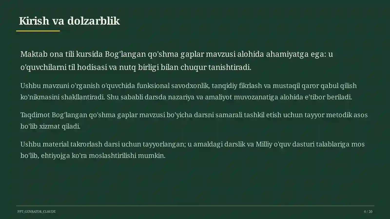 Bog'langan qo'shma gaplar (9-sinf) 4