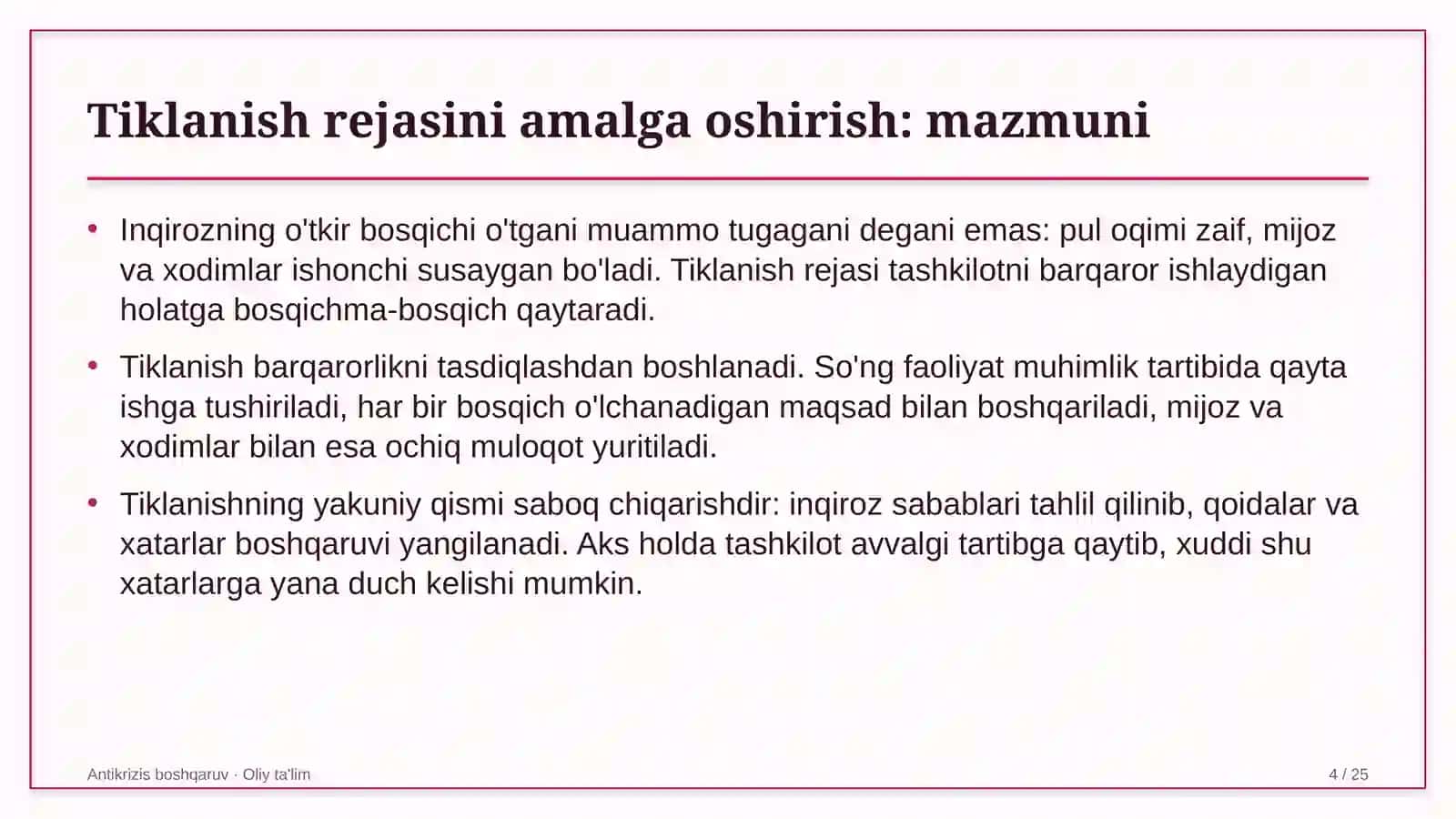 pillachilikda tiklanish rejasini amalga oshirish 7672 4