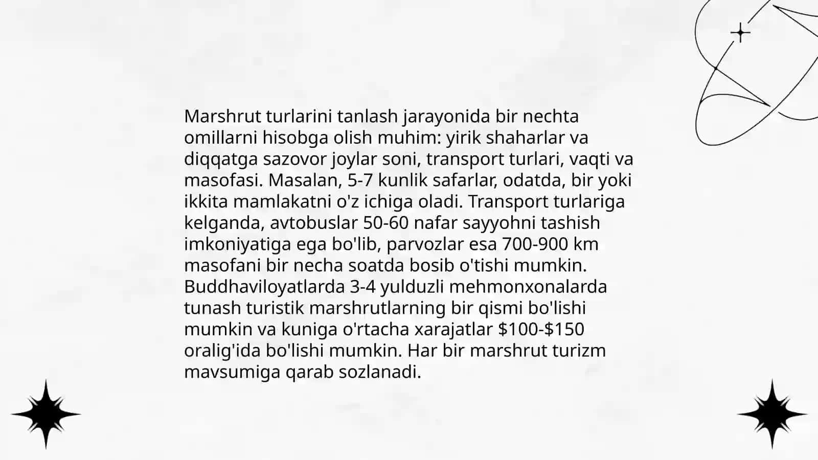 Ekskursiyalarda marshrutlarni tashkil qilish 4